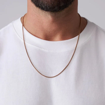 Corrente Caixa Arredondada 2.0mm (Rose Gold)